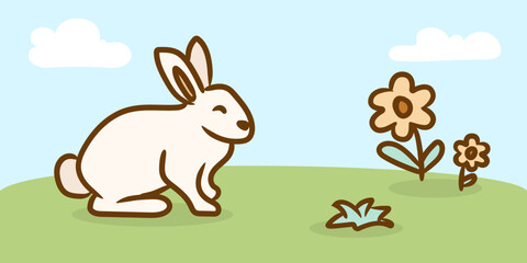 Spring Festival Easter Egg Hunt Illustration