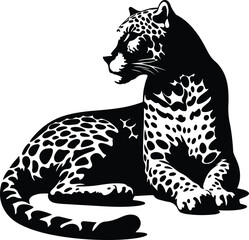 A silhouette jaguar illustration