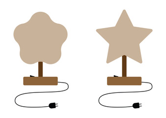 Minimalist Star-Shaped Table Lamp, Modern Design.