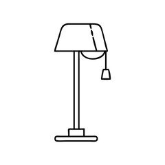 floor lamp icon, floor lamp line art - simple line art of floor lamp, perfect for floor lamp logos and icons