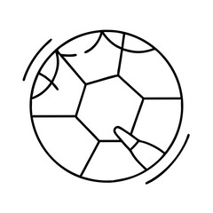 Obraz premium football icon, football line art - simple line art of football, perfect for football logos and icons