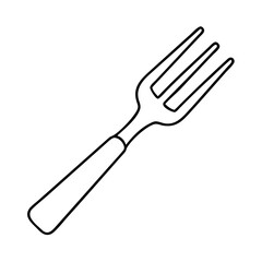 fork icon, fork line art - simple line art of fork, perfect for fork logos and icons