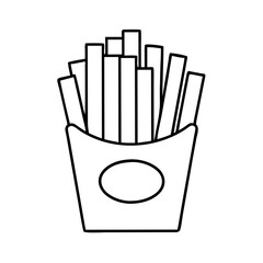fries icon, fries line art - simple line art of fries, perfect for fries logos and icons