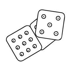 fuzzy dice icon, fuzzy dice line art - simple line art of fuzzy dice, perfect for fuzzy dice logos and icons