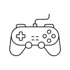 game controller icon, game controller line art - simple line art of game controller, perfect for game controller logos and icons © Sayem