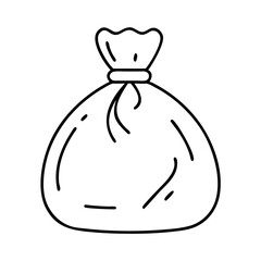 garbage bag icon, garbage bag line art - simple line art of garbage bag, perfect for garbage bag logos and icons