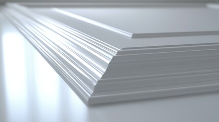 Obraz premium Stacked White Architectural Molding