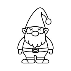 garden gnome icon, garden gnome line art - simple line art of garden gnome, perfect for garden gnome logos and icons