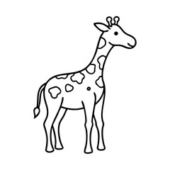 Obraz premium giraffe icon, giraffe line art - simple line art of giraffe, perfect for giraffe logos and icons