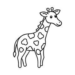 giraffe icon, giraffe line art - simple line art of giraffe, perfect for giraffe logos and icons