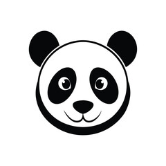 Cute baby panda cartoon illustration with a smile