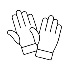 gloves icon, gloves line art - simple line art of gloves, perfect for gloves logos and icons
