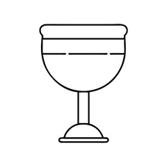 goblet icon, goblet line art - simple line art of goblet, perfect for goblet logos and icons
