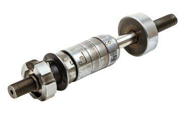 Precision-engineered metal component showcasing intricate design, perfect for mechanical applications and innovations isolated on transparent background