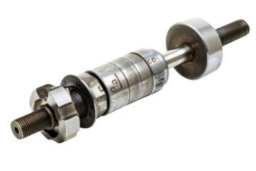 Precision-engineered metal component showcasing intricate design, perfect for mechanical applications and innovations isolated on transparent background