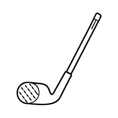 golf club icon, golf club line art - simple line art of golf club, perfect for golf club logos and icons