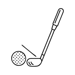 golf club icon, golf club line art - simple line art of golf club, perfect for golf club logos and icons