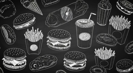 seamless background with sweets