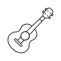 guitar icon, guitar line art - simple line art of guitar, perfect for guitar logos and icons