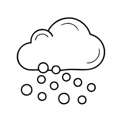 hail icon, hail line art - simple line art of hail, perfect for hail logos and icons