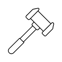hammer icon, hammer line art - simple line art of hammer, perfect for hammer logos and icons