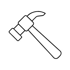 hammer icon, hammer line art - simple line art of hammer, perfect for hammer logos and icons