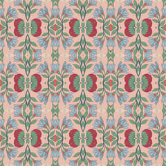 beautiful textile pattern with unique colors