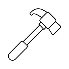 hammer icon, hammer line art - simple line art of hammer, perfect for hammer logos and icons