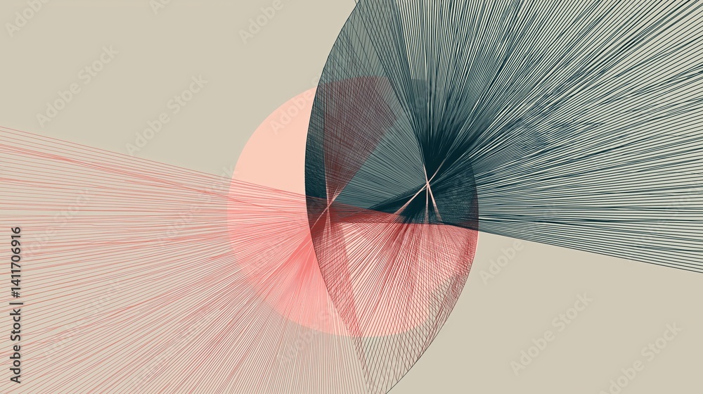 Poster Two intersecting lines forming abstract geometry