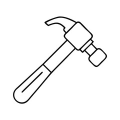 hammer icon, hammer line art - simple line art of hammer, perfect for hammer logos and icons