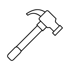 hammer icon, hammer line art - simple line art of hammer, perfect for hammer logos and icons