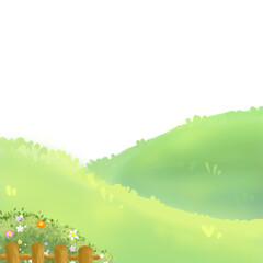 Obraz premium spring landscape with flowers