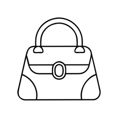 handbag icon, handbag line art - simple line art of handbag, perfect for handbag logos and icons