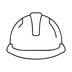 hard hat icon, hard hat line art - simple line art of hard hat, perfect for hard hat logos and icons