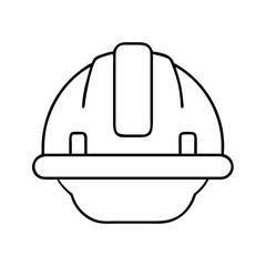 hard hat icon, hard hat line art - simple line art of hard hat, perfect for hard hat logos and icons