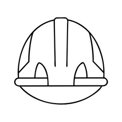 hard hat icon, hard hat line art - simple line art of hard hat, perfect for hard hat logos and icons