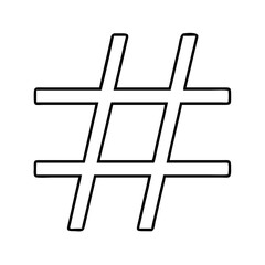 hashtag icon, hashtag line art - simple line art of hashtag, perfect for hashtag logos and icons