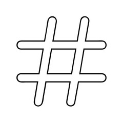hashtag icon, hashtag line art - simple line art of hashtag, perfect for hashtag logos and icons