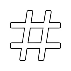 hashtag icon, hashtag line art - simple line art of hashtag, perfect for hashtag logos and icons