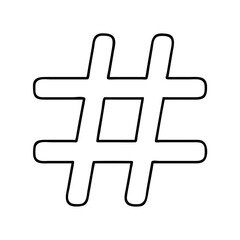 hashtag icon, hashtag line art - simple line art of hashtag, perfect for hashtag logos and icons