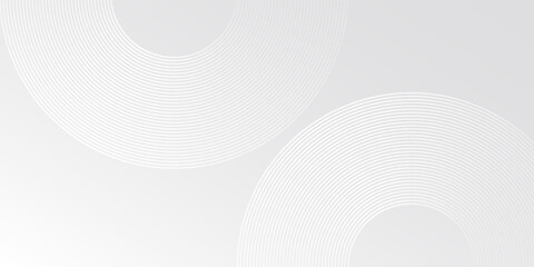 White abstract glowing geometric lines on gray background. Modern shiny blue circle modern abstract simple