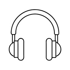 headphones icon, headphones line art - simple line art of headphones, perfect for headphones logos and icons