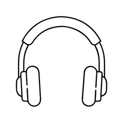 headphones icon, headphones line art - simple line art of headphones, perfect for headphones logos and icons