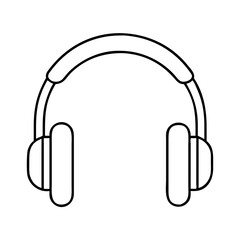 headphones icon, headphones line art - simple line art of headphones, perfect for headphones logos and icons