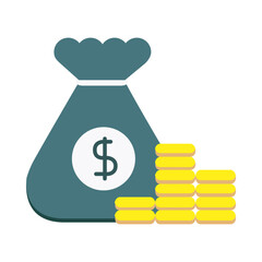 Wealth and Profit Money Bag Icon