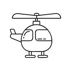 helicopter icon, helicopter line art - simple line art of helicopter, perfect for helicopter logos and icons