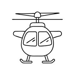 helicopter icon, helicopter line art - simple line art of helicopter, perfect for helicopter logos and icons