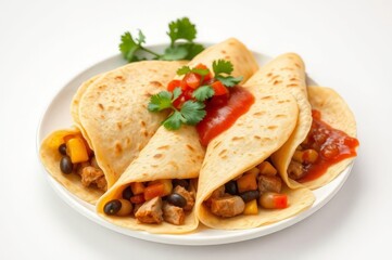 Beautifully Plated Salvadoran Pupusas