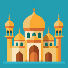 Elegant vector illustration of a beautiful mosque 