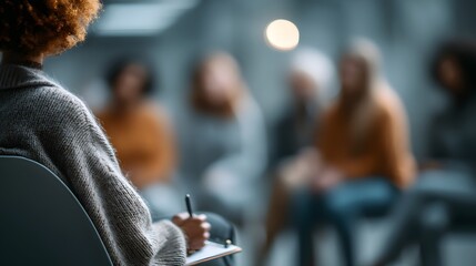 A group therapy session promoting open dialogue and collaborative mental health care.